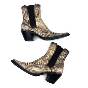 Franco Sarto Lobo Faux Embossed Snake Skin Boots